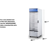 Summit - Full-sized glass door commercial beverage center - SCRR261GLH