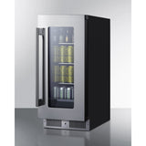 Summit - Shallow 18" deep 15" wide undercounter beverage center - SDHG1533
