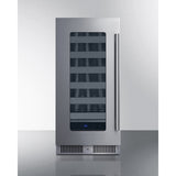 Summit - Shallow 18" deep 15" wide undercounter wine cellar - SDHW1532