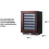 Summit - Shallow 18" deep 24" wide undercounter wine cellar - SDHW2442PNR