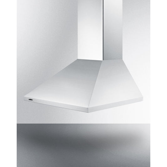Summit - 24" wide European style convertible wall-mount range hood in stainless steel - SEH1524SS