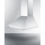Summit - 24" wide European style convertible wall-mount range hood in stainless steel - SEH1524SS