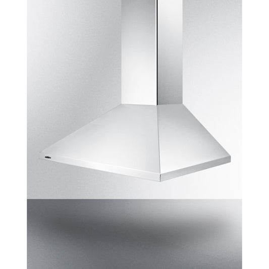 Summit - 30" wide European style convertible wall-mount range hood in stainless steel, ADA compliant - SEH1530SSADA
