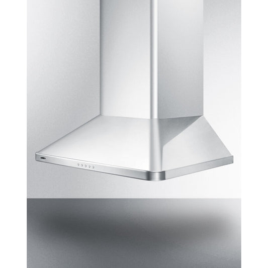 Summit - 24" wide European style convertible wall-mount range hood in stainless steel - SEH3624SS