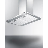 Summit - 30" wide European style convertible wall-mount range hood in stainless steel - SEH3630SS