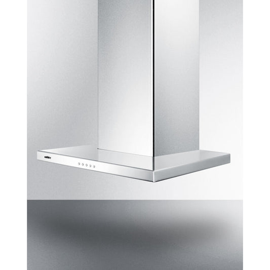 Summit - 24" wide European style convertible wall-mount range hood in stainless steel, ADA compliant - SEH4624SSADA