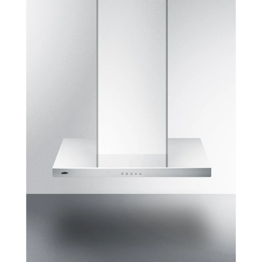 Summit - 24" wide European style convertible wall-mount range hood in stainless steel - SEH4624SS