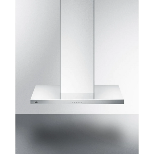 Summit - 30" wide European style convertible wall-mount range hood in stainless steel - SEH4630SSADA