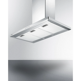 Summit - 36" wide European style convertible wall-mount range hood in stainless steel - SEH4636SSADA