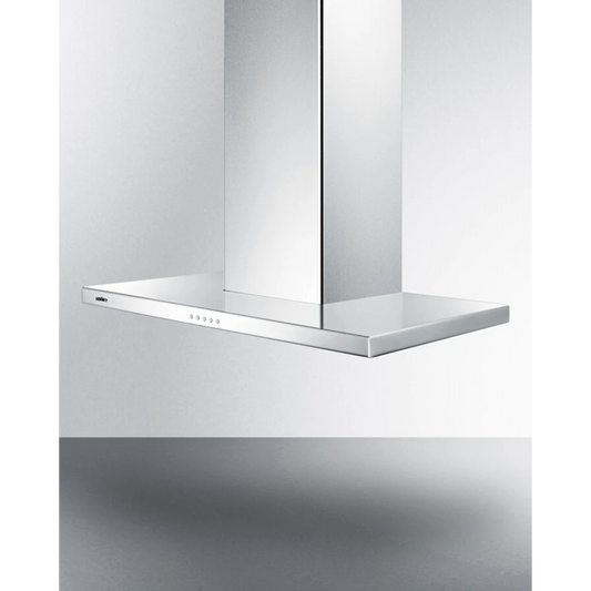 Summit - 36" wide European style convertible wall-mount range hood in stainless steel - SEH4636SSADA