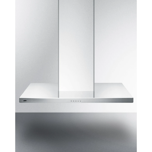Summit - 36" wide European style convertible wall-mount range hood in stainless steel - SEH4636SSADA