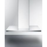 Summit - 36" wide European style convertible wall-mount range hood in stainless steel - SEH4636SSADA