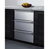 Summit - 24" wide 3-drawer undercounter all-refrigerator - SP6DS3D