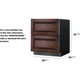 Summit - 27" wide built-in undercounter ADA height 2-drawer outdoor all-refrigerator - SPR275OS2DPNRADA