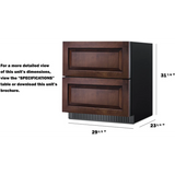 Summit - 30" wide built-in undercounter ADA height 2-drawer outdoor all-refrigerator - SPR3032DPNRADA
