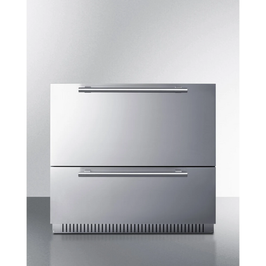 Summit - 36" wide built-in undercounter outdoor 2-drawer all-refrigerator - SPR36DROS