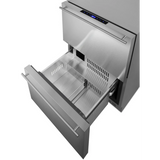 Summit - Commercially approved 24" wide built-in undercounter 2-drawer panel-ready refrigerator-freezer in stainless steel - SPRF34D7