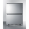 Summit - Commercially approved 24" wide built-in undercounter 2-drawer panel-ready refrigerator-freezer in stainless steel - SPRF34D7