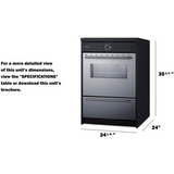 Summit - 24" wide induction range in black - TEM665CW