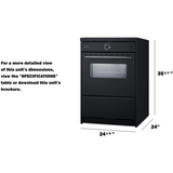 Summit - 24" wide induction range in black - TEM665CW