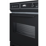 Summit - Black glass 115V electric wall oven with digital clock/timer and oven window - TEM715DK