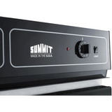 Summit - Black glass 115V electric wall oven with digital clock/timer and oven window - TEM715DK