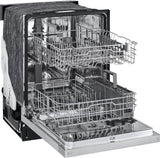 LG - 24" Front Control Dishwasher, 52 dBA, AutoLeak Protection, Dynamic DryDishwashers - LDFC2423B
