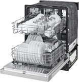 LG - 24" Front Control Dishwasher, 52 dBA, AutoLeak Protection, Dynamic Dry - LDFC2423W