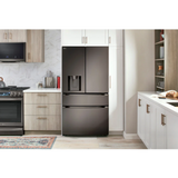 Sharp - 21.6 CF Counter-Depth 4-Door French Door, Dispenser - SJG2254FS