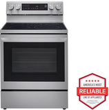 LG - 6.3 CF / 30" Electric Range, InstaView, True Convection, ThinQ - 30" Electric - LREL6325F