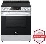 LG - 6.3 CF Electric Single Oven Slide-In Range, Air Fry, ThinQ, Self Clean - Electric Slide-in - LSEL6333F