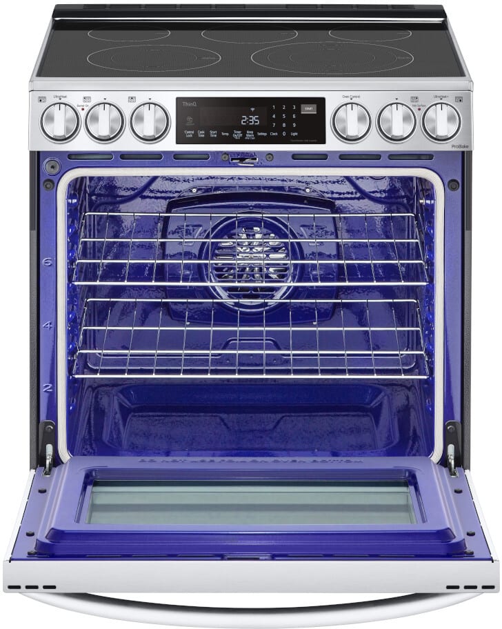 LG - 6.3CF Electric Single Oven Slide-In Range,Instaview,Air Fry,Air SousVide - Electric Slide-in - LSEL6337F
