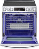 LG - 6.3CF Electric Single Oven Slide-In Range,Instaview,Air Fry,Air SousVide - Electric Slide-in - LSEL6337F