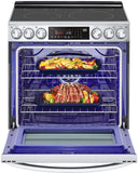 LG - 6.3CF Electric Single Oven Slide-In Range,Instaview,Air Fry,Air SousVide - Electric Slide-in - LSEL6337F