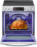 LG - 6.3CF Electric Single Oven Slide-In Range,Instaview,Air Fry,Air SousVide - Electric Slide-in - LSEL6337F