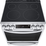 LG - 6.3CF Electric Single Oven Slide-In Range,Instaview,Air Fry,Air SousVide - Electric Slide-in - LSEL6337F