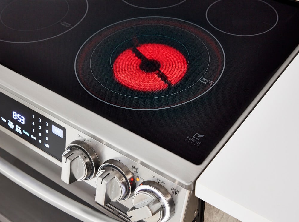 LG - 6.3CF Electric Single Oven Slide-In Range,Instaview,Air Fry,Air SousVide - Electric Slide-in - LSEL6337F
