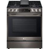 LG - 6.3 CF Gas Single Oven Slide-In Range, Instaview, Air Fry, ProBake,ThinQ - LSGL6335D