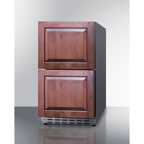 Summit - 18" Wide 2-Drawer All-Refrigerator, ADA Compliant (Panels Not Included)