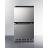 Summit - 18" Wide 2-Drawer All-Refrigerator, ADA Compliant (Panels Not Included)