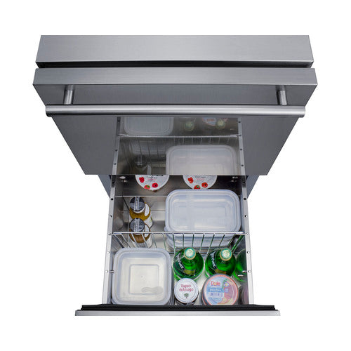 Summit - 18" Wide 2-Drawer All-Refrigerator, ADA Compliant (Panels Not Included)