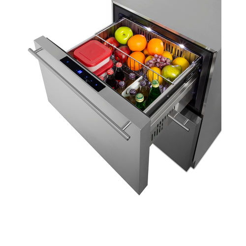 Summit - 24" Wide 2-Drawer All-Refrigerator, ADA Compliant