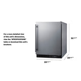 Summit- 24" Wide Built-In All-Freezer, ADA Compliant