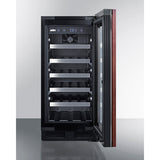 Summit - 15" wide ADA compliant wine cellar for built-in or freestanding use, with digital controls, front lock, and LED lighting - ALWC15PNR