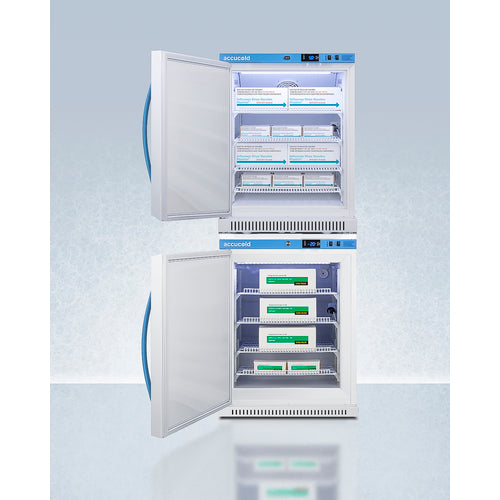 Accucold Summit - 24" Wide Performance Series All-Refrigerator/All-Freezer Combination | ARS6PV-AFZ5PVBIADASTACKLHD