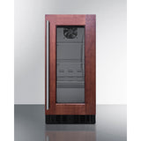 Summit - 18" deep 15" wide undercounter ADA height beverage center with panel-ready glass door - ASDG1521PNR