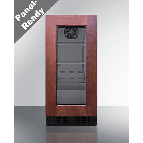 Summit - 18" deep 15" wide undercounter ADA height beverage center with panel-ready glass door - ASDG1521PNR