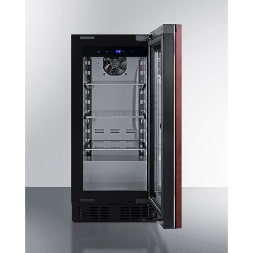 Summit - 18" deep 15" wide undercounter ADA height beverage center with panel-ready glass door - ASDG1521PNR