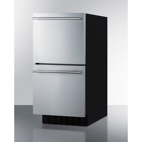 Summit - 15" Wide 2-Drawer All-Refrigerator, ADA Compliant (Panels Not Included)