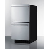 Summit - 15" Wide 2-Drawer All-Refrigerator, ADA Compliant (Panels Not Included)